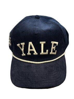 New Yale Bulldogs Navy Corduroy Rope Prep Adjustable Hat